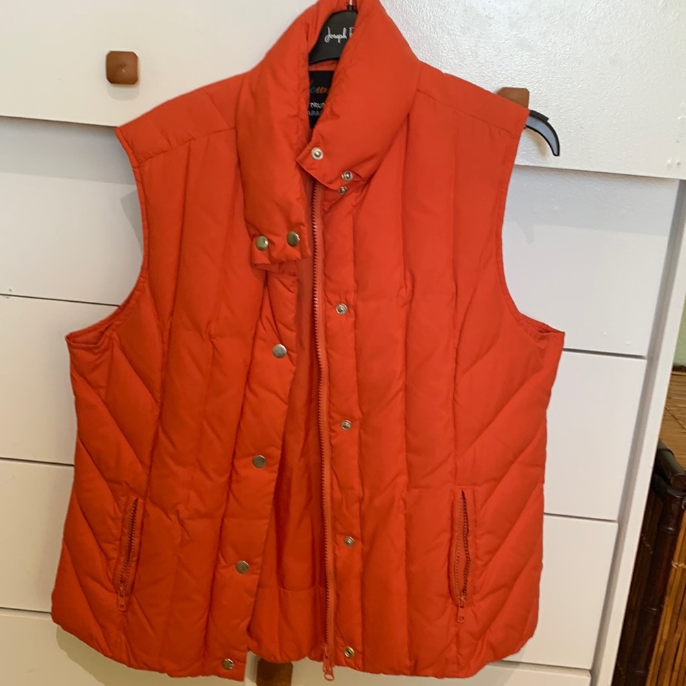 Cute little orange vest, down filled